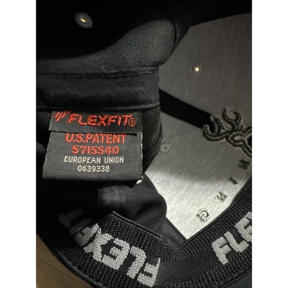 Browning Black & Army Green Embroidery Deer Hat Cap Size L-XL Hunting Grandpa - Picture 4 of 9